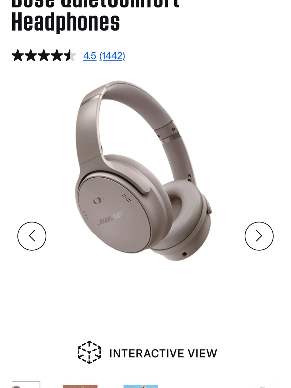 Bose QuietComfort Headphones - SANDSTONE NWT